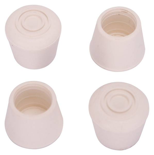 ProSource FE-50643-B Furniture Leg Tip, Round, Rubber, White, 3/4 in Dia, 0.76 in H [SKU: ORG7139322]
