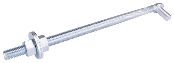 ProSource LR084 Bolt Hook, 5/8 in Thread, 10 in L Thread, 12 in L, Steel, Zinc-Plated [SKU: ORG3805991]