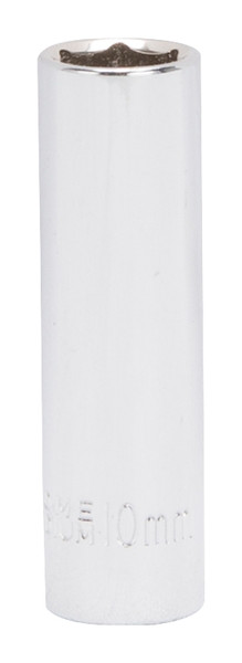Vulcan MT6487808 Drive Socket, 10 mm Socket, 1/4 in Drive, 6-Point, Chrome Vanadium Steel, Chrome [SKU: ORG9149360]