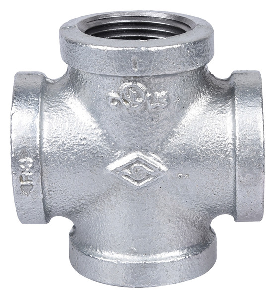 ProSource PPG180-25 Pipe Cross, 1 in, Female, Malleable Iron, 40 Schedule, 300 psi Pressure [SKU: ORG6897938]