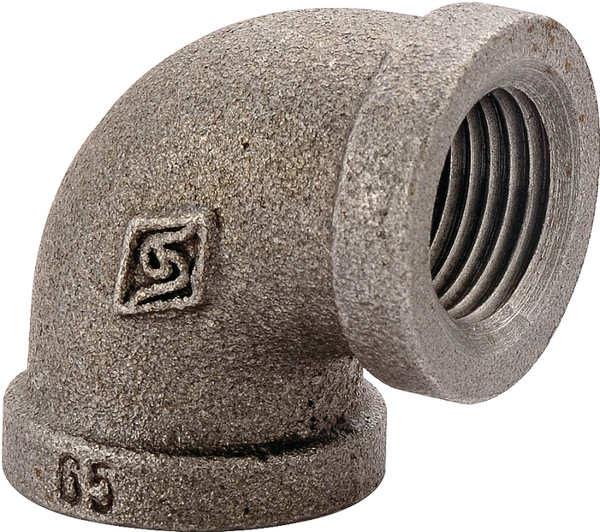 Prosource B90R 15X10 Reducing Pipe Elbow, 1/2 x 3/8 in, FIP, 90 deg Angle, Malleable Iron, SCH 40 Schedule [SKU: ORG6100770]