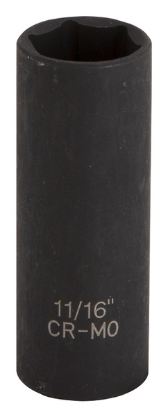 Vulcan Deep Impact Socket, 11/16 in Socket, Black Phosphate [SKU: ORG9261959]
