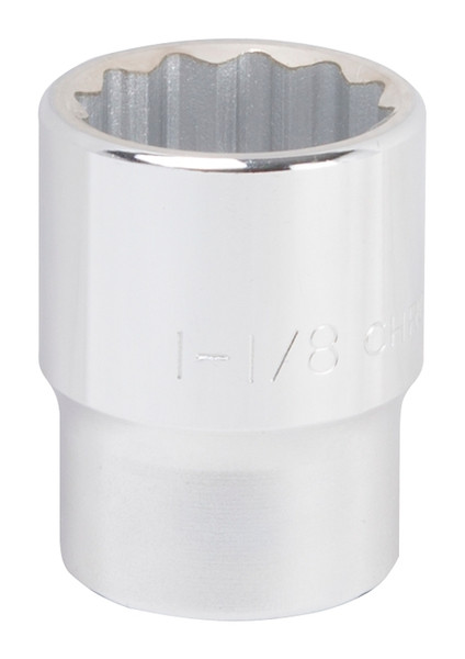 Vulcan MT-SS6036 Drive Socket, 1-1/8 in Socket, 3/4 in Drive, 12-Point, Chrome Vanadium Steel, Chrome [SKU: ORG7147507]
