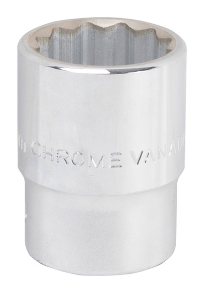 Vulcan MT-SM6028 Drive Socket, 28 mm Socket, 3/4 in Drive, 12-Point, Chrome Vanadium Steel, Chrome [SKU: ORG8510935]