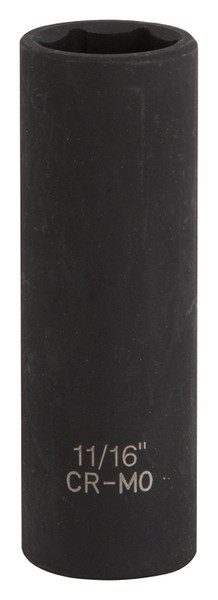 Vulcan Deep Impact Socket, 11/16 in Socket, Black Phosphate [SKU: ORG9021858]