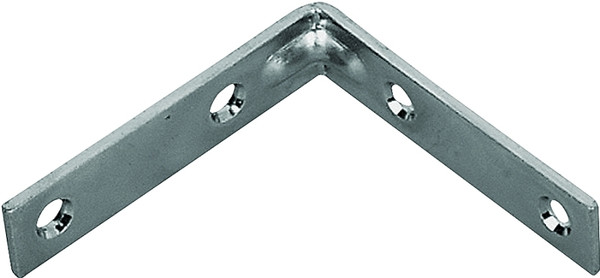 Prosource CB-Z02-013L Corner Brace, 2 in L, 2 in W, 5/8 in H, Steel, Zinc-Plated, 1.8 mm Thick Material [SKU: ORG7340334]