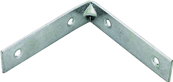 Prosource CB-Z08-013L Corner Brace, 8 in L, 8 in W, 1-1/8 in H, Steel, Zinc-Plated, 5 mm Thick Material [SKU: ORG7949068]
