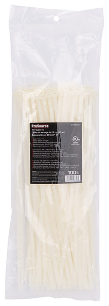 ProSource CV280-1003L Cable Tie, 70 mm Max Bundle Dia, Self-Lock Locking, Nylon, Clear [SKU: ORG6779391]