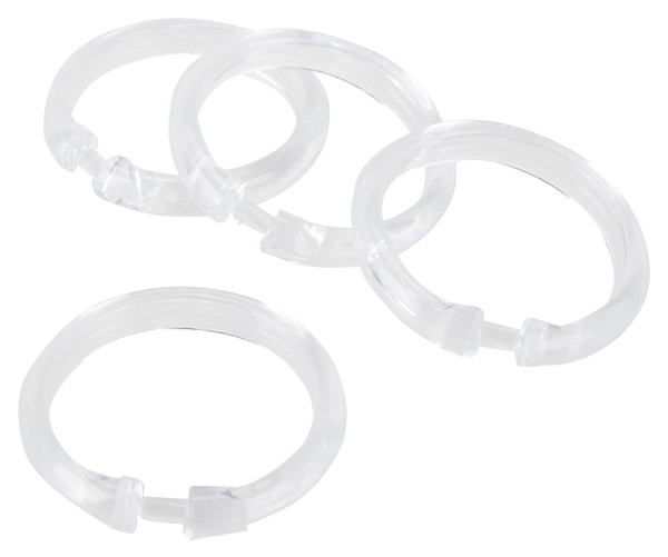 Simple Spaces SD-ORING-C3L Shower Curtain Ring, Plastic, Clear, 1 cm W, 2-1/2 in H [SKU: ORG4229134]