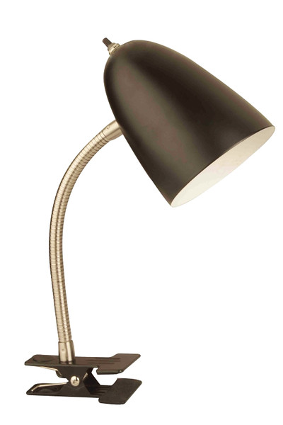 Boston Harbor TL-CL-170-BLACK3 Flexible Clip-On Desk Lamp, 120 V, 60 W, 1-Lamp, CFL Lamp, Black Fixture, Black [SKU: ORG1907393]