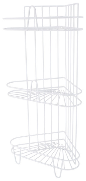 Simple Spaces SS-SC3-29-PE-3L Shower Caddy, 3-Shelf, 11-5/8 in OAW, 23-1/4 in OAH, 8-1/4 in OAD, 10 lb [SKU: ORG0420869]