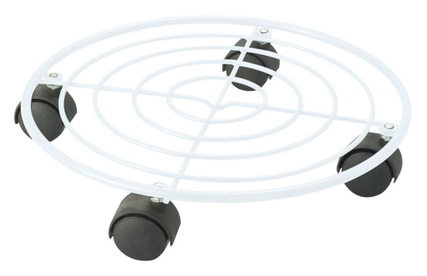 Landscapers Select GB-3624-3L Planter Dolly, 16 in OAL, 16 in OAW, 2.25 in OAH, 1 -Shelf, Iron Shelf, White Shelf [SKU: ORG0781773]