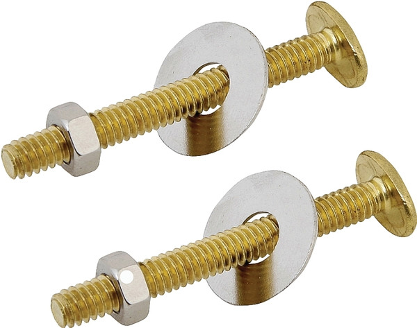 ProSource Bolt Set, Brass, For: Use to Attach Toilet to Flange [SKU: ORG2028728]