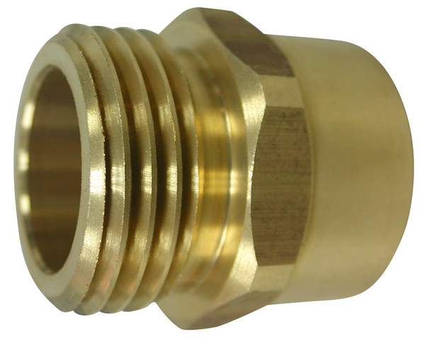 Landscapers Select PMB-468-3L Hose to Pipe Connector, 3/4 x 3/4, MHT x FIP, Brass, Brass, For: Garden Hose [SKU: ORG4994869]