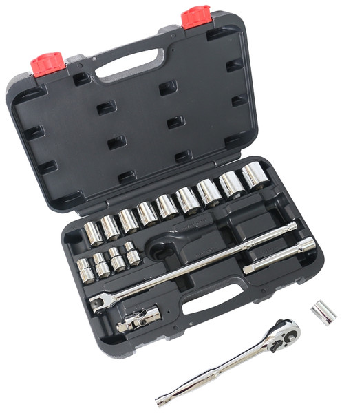 Vulcan TS10193L Socket Set, Chrome Vanadium Steel, Chrome [SKU: ORG7022239]