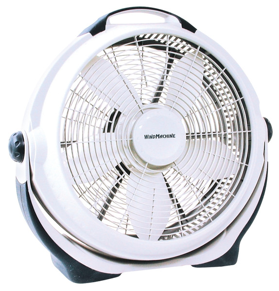 Lasko Wind Machine 3300 Portable Room Fan, 120 V, 20 in Dia Blade, 5-Blade, 3-Speed, 4750 cfm Air, Gray [SKU: ORG6945448]