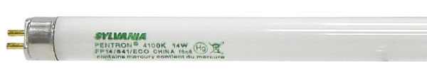 Sylvania 20914 Fluorescent Bulb, 14 W, T5 Lamp, Miniature G5 Lamp Base, 1116 Lumens, 4100 K Color Temp, Daylight Light [SKU: ORG7934706]