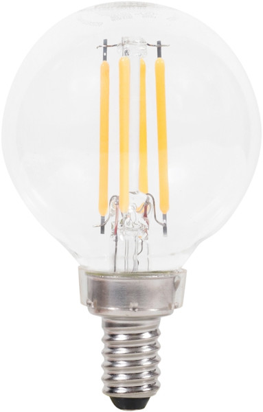 Sylvania 40784 Natural LED Bulb, Decorative, G16.5 Lamp, 40 W Equivalent, E12 Lamp Base, Dimmable, Clear [SKU: ORG1227818]