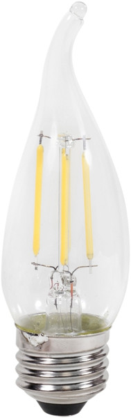 Sylvania 40792 Natural LED Bulb, Decorative, B10 Bent Tip Lamp, 40 W Equivalent, E26 Lamp Base, Dimmable, Clear [SKU: ORG1227636]