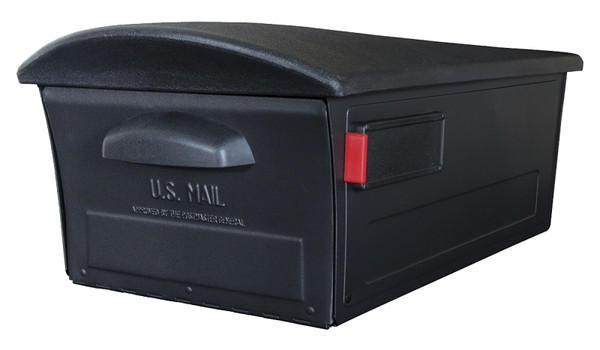 Gibraltar Mailboxes RSKB0000 Rural Mailbox, 1450 cu-in Capacity, Plastic, 13 in W, 21.6 in D, 9-1/2 in H, Black [SKU: ORG6221550]