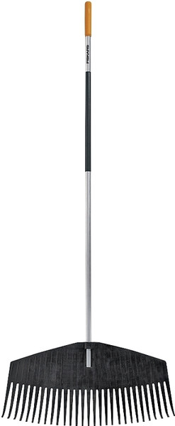 FISKARS 96605935 Leaf Rake, Plastic Tine, 29-Tine, Aluminum Handle, 67 in L Handle [SKU: ORG0568543]