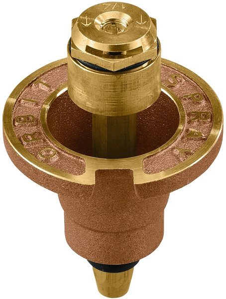 Orbit 54072 Sprinkler Head with Nozzle, 1/2 in Connection, FNPT, 15 ft, Brass [SKU: ORG3684537]