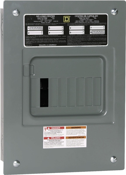 Square D QO QO612L100FCP Load Center, 100 A, 6 -Space, 12 -Circuit, Main Lug, NEMA 1 Enclosure, Plug Mounting [SKU: ORG6395164]