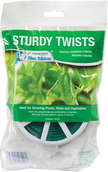 Gardener's Blue Ribbon T009B Sturdy Stretch Twist Tie with Cutter, 164 ft L, Plastic [SKU: ORG5633573]