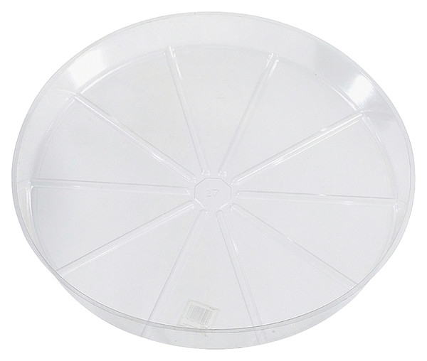 Gardener's Blue Ribbon VS14 Planter Saucer, 14 in Dia, Vinyl, Clear [SKU: ORG6378608]