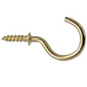 OOK 50351 Cup Hook, 7/8 in L, Brass [SKU: ORG3594546]