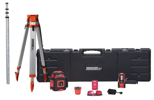 Johnson 40-6541 Laser System, 200 ft Dia Interior, 2000 ft Dia Exterior, +/-1/16 in at 100 ft Accuracy, 1-Beam, 1-Line [SKU: ORG4453502]