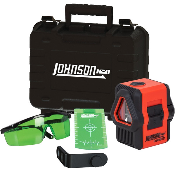 Johnson 40-6647 Laser Kit, 50 ft, +/-5/32 in at 30 ft Accuracy, 3-Beam, 3-Line, Green Laser [SKU: ORG7407281]