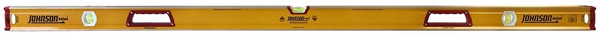 Johnson 1717-7200 Box Beam Level, 72 in L, 4-Vial, 2-Hang Hole, Non-Magnetic, Aluminum, Black/Yellow [SKU: ORG7344443]