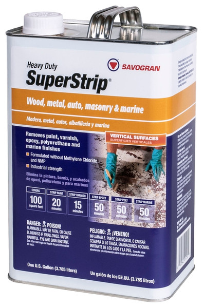 SAVOGRAN SuperStrip 01263 Paint and Varnish Remover, Liquid, Aromatic, Blue, 1 gal [SKU: ORG7233232]