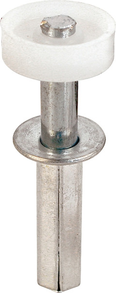 Prime-Line N 6544 Door Roller, 7/8 in Dia Roller, 1/4 in W Roller, Nylon/Steel, Silver, 1-Roller, 50 lb, Top Mounting [SKU: ORG8794455]