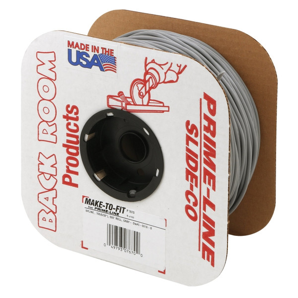 Make-2-Fit P 7670 Screen Retainer Spline, 0.155 in D, 500 ft L, Vinyl, Gray, Round [SKU: ORG1475227]