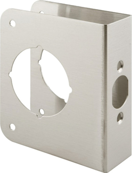 Prime-Line U 9589 Lock and Door Reinforcer, 2-3/8 in Backset, 1-3/8 in Thick Door, Stainless Steel, 4-1/2 in H [SKU: ORG7236664]