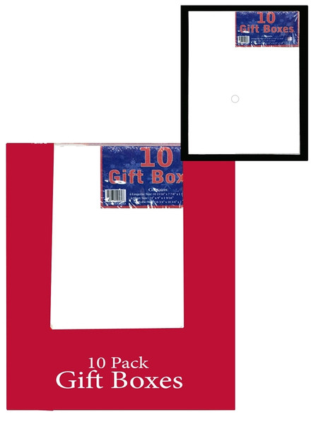 Hometown Holidays IG97032/69549 Folding Gift Box, 11-1/4 in W, 11-1/4 in H, Paper, White [SKU: ORG4486759]