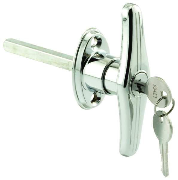Prime-Line GD 52122 T-Locking Handle, 5/16 in L Shaft, Zinc, Chrome [SKU: ORG1935121]