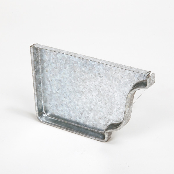 Amerimax 29205 Gutter End Cap, 5 in L, Galvanized Steel, For: 5 in K-Style Gutter System [SKU: ORG9491572]