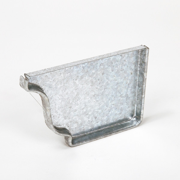 Amerimax 29206 Gutter End Cap, 5 in L, Galvanized Steel, For: 5 in K-Style Gutter System [SKU: ORG6389662]