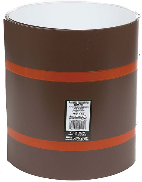 Amerimax 69110 Trim Coil, 50 ft L, 0.018 Gauge, Aluminum, Brown/White, Painted [SKU: ORG8065518]
