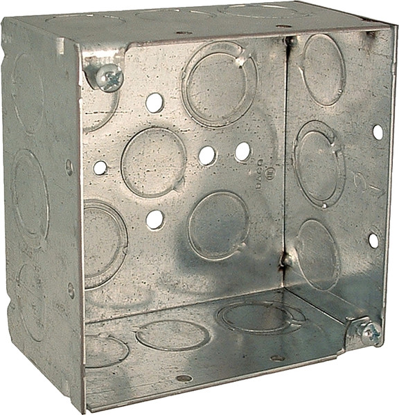 Orbit 4SDB-50/75 Switch Box, 2 -Gang, 16 -Knockout, 1/2, 3/4 in Knockout, Steel, Gray, Galvanized [SKU: ORG6150908]