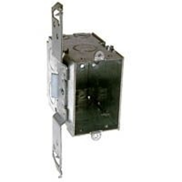 RACO 605 Switch Box, 1 -Gang, 7 -Knockout, 1/2 in Knockout, Steel, Gray, Bracket Mounting [SKU: ORG6290175]