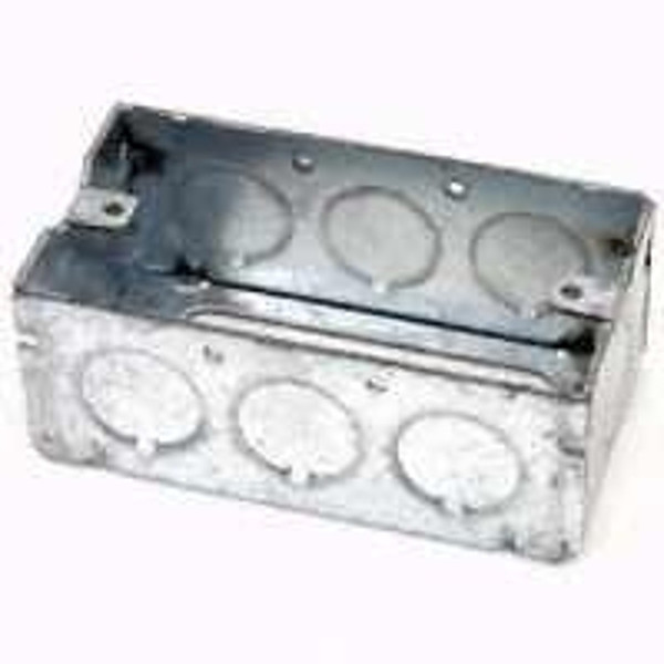 RACO 653 Handy Box, 1 -Gang, 8 -Knockout, 1/2 in Knockout, Galvanized Steel, Gray [SKU: ORG6151229]