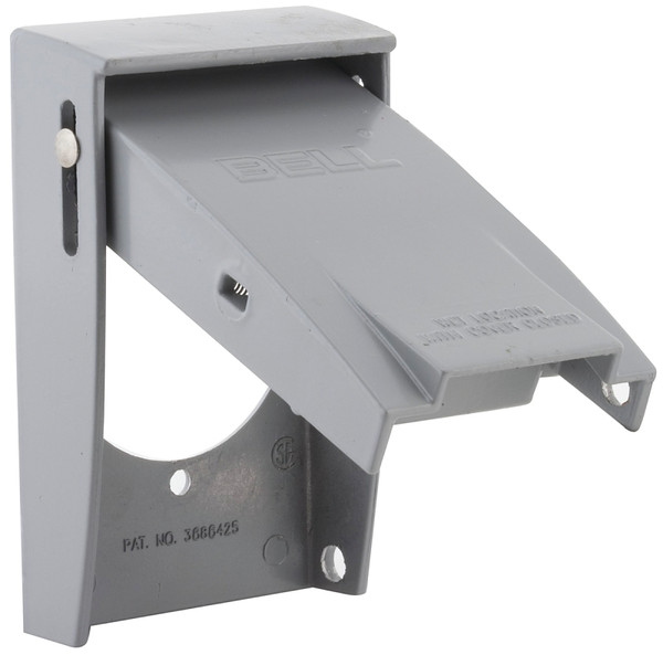 HUBBELL 5030-0 Cover, 2-5/32 in Dia, 4-1/2 in L, 2-3/4 in W, Aluminum, Gray, Powder-Coated [SKU: ORG5569819]