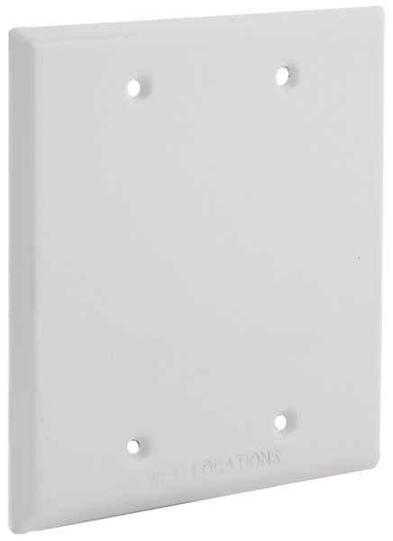 HUBBELL 5175-1 Cover, 4-1/2 in L, 4-1/2 in W, Metal, White, Powder-Coated [SKU: ORG8148918]
