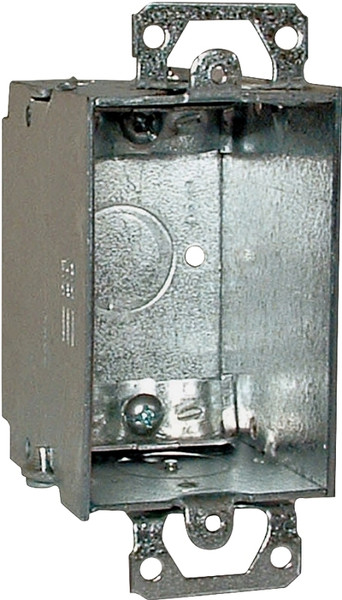 RACO 519 Switch Box, 1 -Gang, 5 -Knockout, 1/2 in Knockout, Steel, Gray, Galvanized [SKU: ORG6151146]