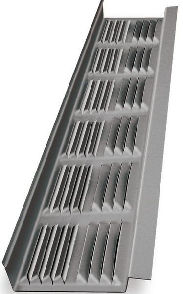 Master Flow LSV8 Soffit Vent, 2-3/4 in L, 1/4 in W, 68 sq-ft Net Free Ventilating Area, Aluminum, Mill [SKU: ORG6245781]