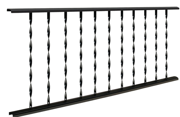 Village Ironsmith Classic Series CR625 Ornamental Railing, 27-3/4 in OAH, Steel Rail [SKU: ORG3658416]